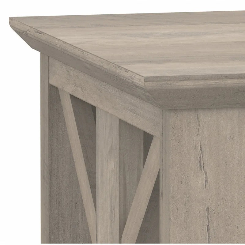 4-Shelf Farmhouse Bookcase 31"W x 66"H - Adjustable Shelves with Trestle Design, 50lbs Capacity per Shelf, Anti-Tip Wall Mount