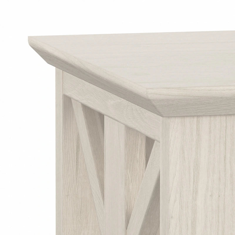 4-Shelf Farmhouse Bookcase 31"W x 66"H - Adjustable Shelves with Trestle Design, 50lbs Capacity per Shelf, Anti-Tip Wall Mount