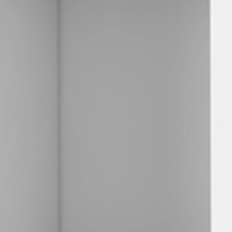 59" White Wall Mounted Cabinet with 4 Doors - MDF Kitchen Storage with Open Cubby, Dish Rack Holder & Fixed Shelves, Space-Saving