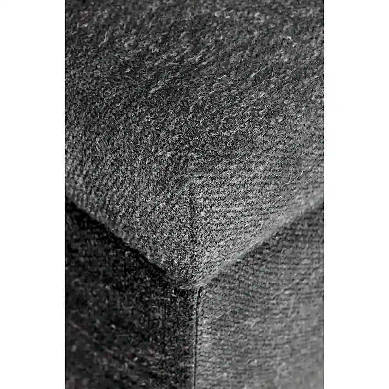 Diamond Tufted Storage Bench Ottoman 56"L x 19"W Charcoal Upholstered Entryway Seat with Lift Top Compartment Espresso Wood Legs