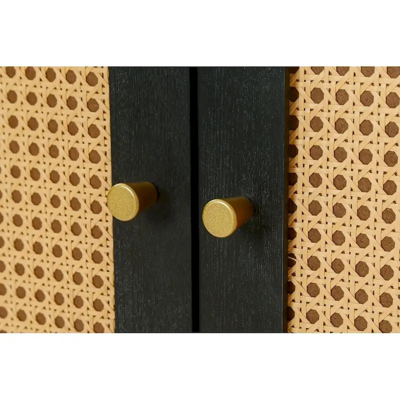 Rattan Sideboard Cabinet 59.84"W x 31.5"H - MDF Buffet with Adjustable Shelf, Wide Desktop Storage for Living Room Dining Room