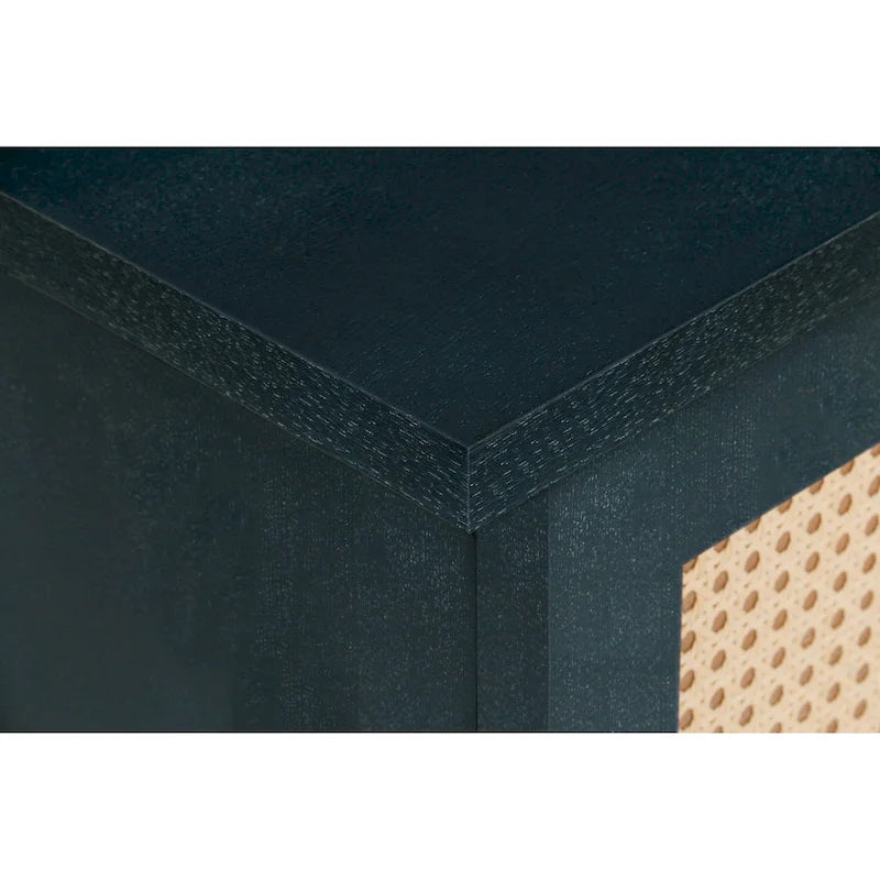 Rattan Sideboard Cabinet 59.84"W x 31.5"H - MDF Buffet with Adjustable Shelf, Wide Desktop Storage for Living Room Dining Room