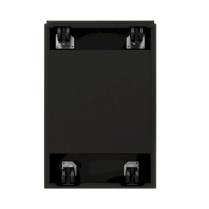 20"D Mobile File Cabinet 2 Drawers with Lock Caster Wheels Ball-Bearing Suspension Metal Steel Black Commercial Pedestal for Office Storage