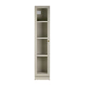 Avila 59-Inch Grey Metal Cabinet with Clear Door