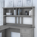 Cape Cod Grey Desk Hutch 60"W Open Cubby Storage Mission Style Wood 32.99"H Office Organizer
