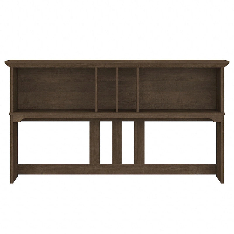 Cape Cod Grey Desk Hutch 60"W Open Cubby Storage Mission Style Wood 32.99"H Office Organizer