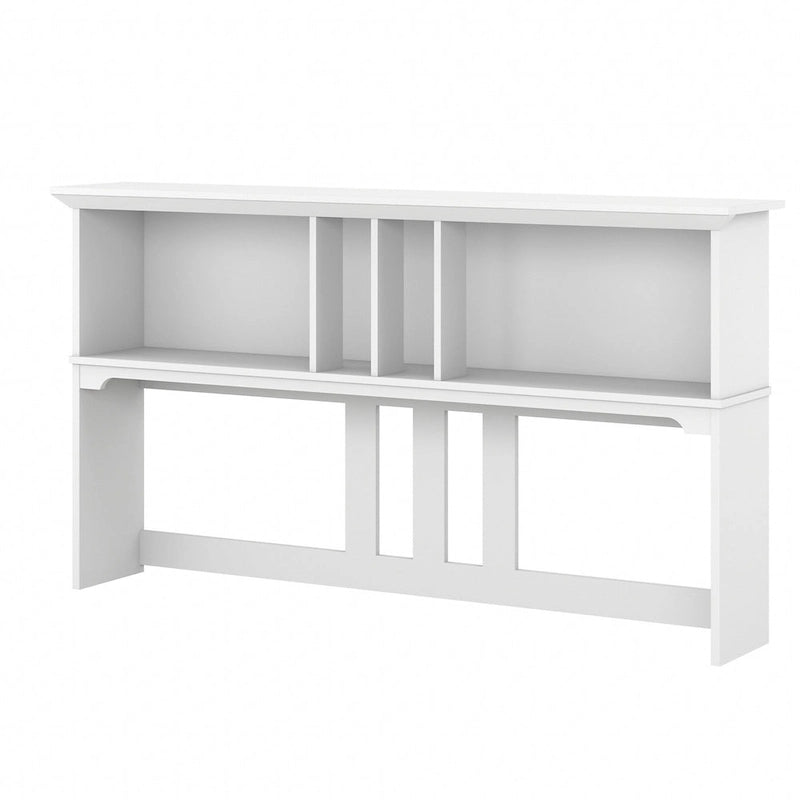 Cape Cod Grey Desk Hutch 60"W Open Cubby Storage Mission Style Wood 32.99"H Office Organizer