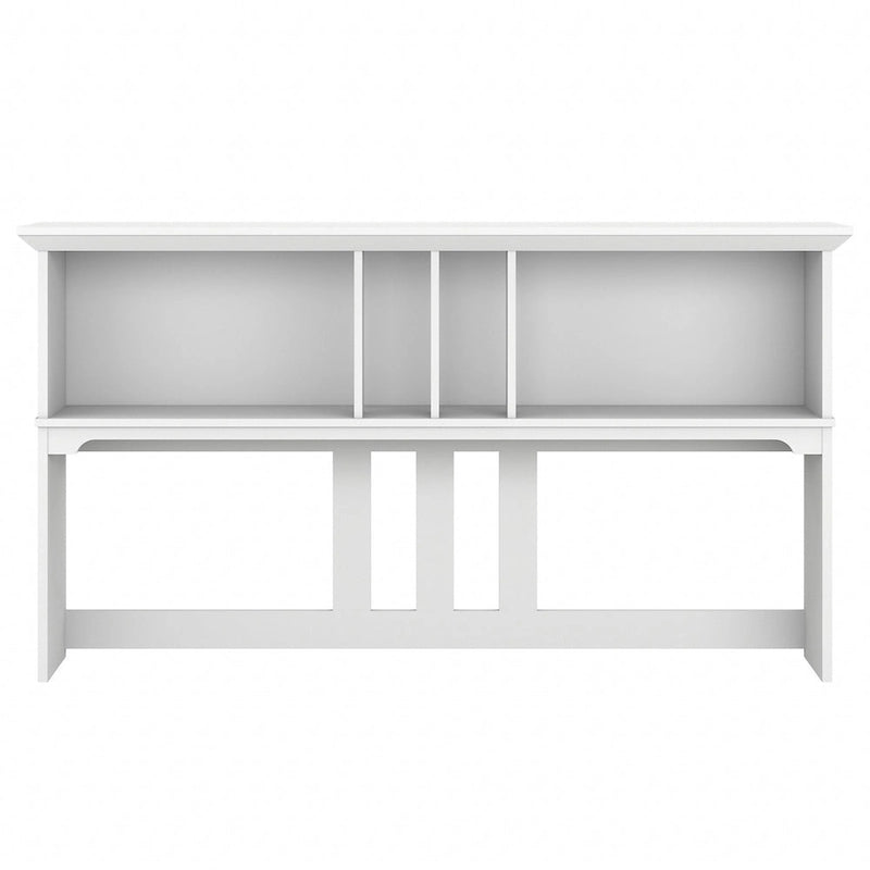 Cape Cod Grey Desk Hutch 60"W Open Cubby Storage Mission Style Wood 32.99"H Office Organizer