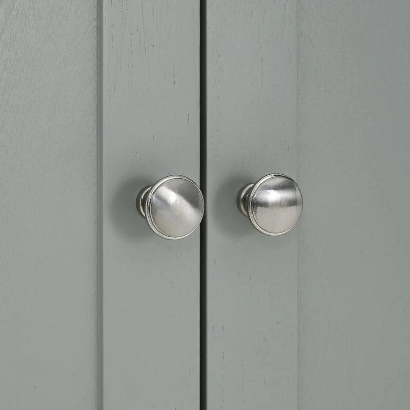 Grey 2-Piece Entryway Storage Set 74"H Adjustable Shelves Drawers Hooks Modular Pantry Closet Cabinet