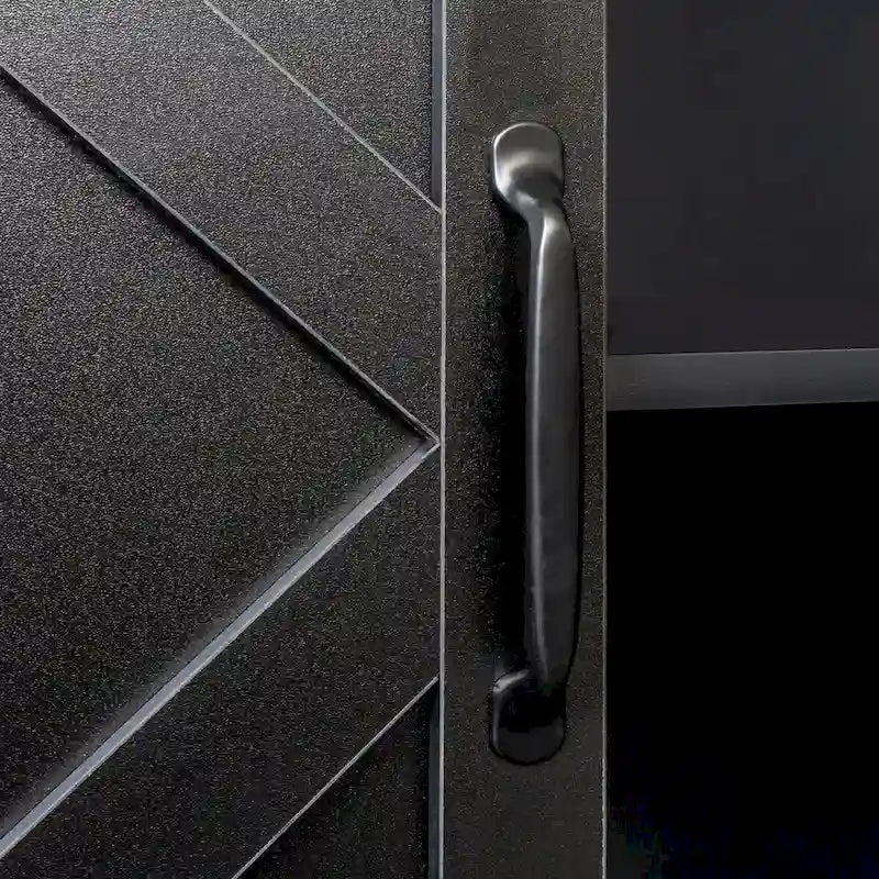 59" Freestanding Storage Cabinet with 4 Doors & 4 Open Shelves - Particle Board Sideboard Buffet - 88 lbs Capacity - Living Room