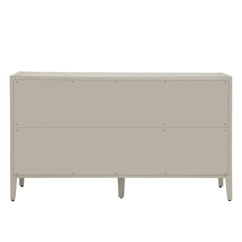 Display Cabinet 3 Tempered Glass Doors Adjustable Shelves Pine Legs 58.2"L x 33.9"H 220lb Capacity