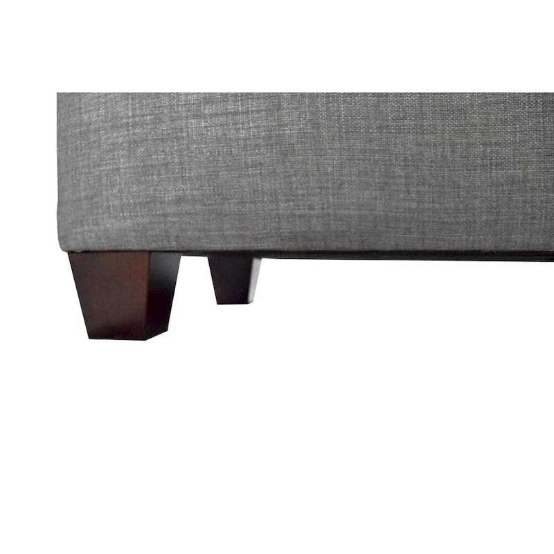 53" Diamond Tufted Storage Bench - Dual Compartment with 8-Slot Shoe Organizer, Hydraulic Lift, Solid Wood Frame - Linen Upholstered Seat