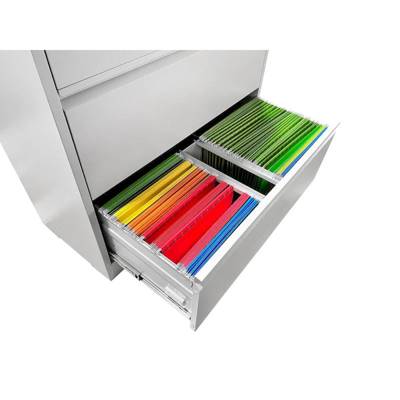Lockable 3-Drawer Lateral File Cabinet Steel 330lb Capacity Full Extension Ball Bearing Legal A4 F4