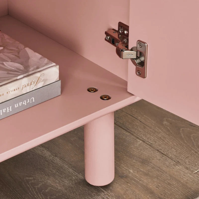 Modern Wooden Storage Cabinet with Door Multi-Functional Sideboard Living Room Bedroom Kitchen Organizer