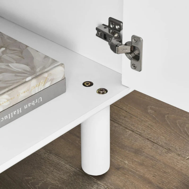 Modern Wooden Storage Cabinet with Door Multi-Functional Sideboard Living Room Bedroom Kitchen Organizer