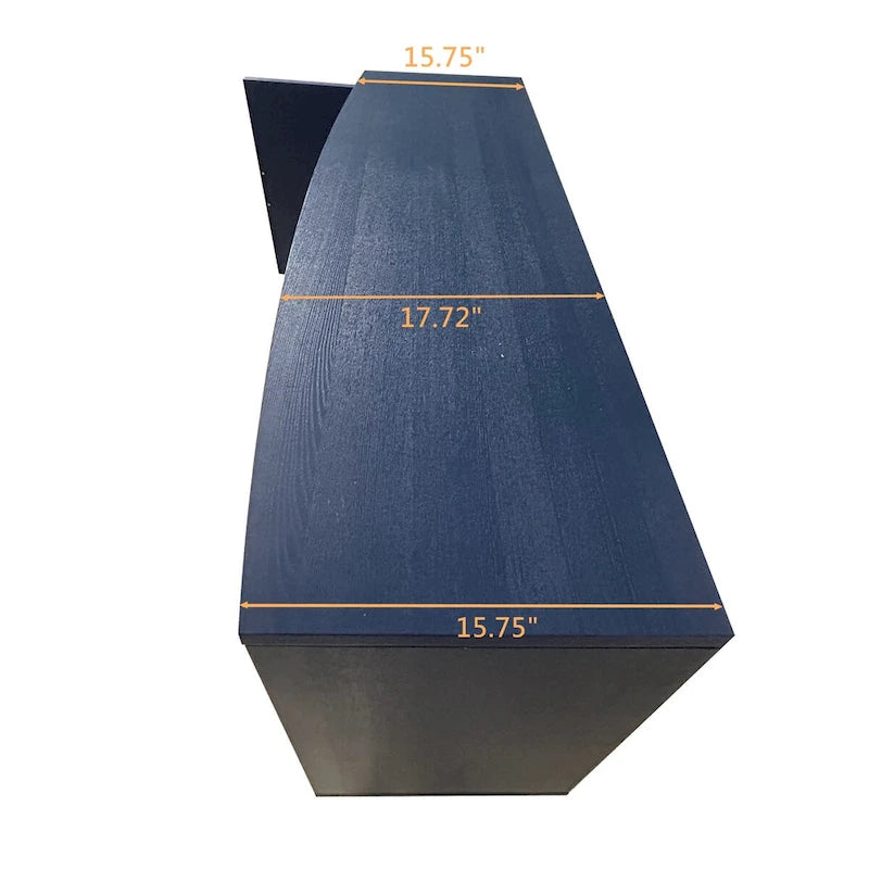 Carved Sideboard Cabinet with 2 Doors & 3 Drawers - MDF Wood Veneer Buffet with Curved Top, Zinc Alloy Handles, Adjustable Shelves