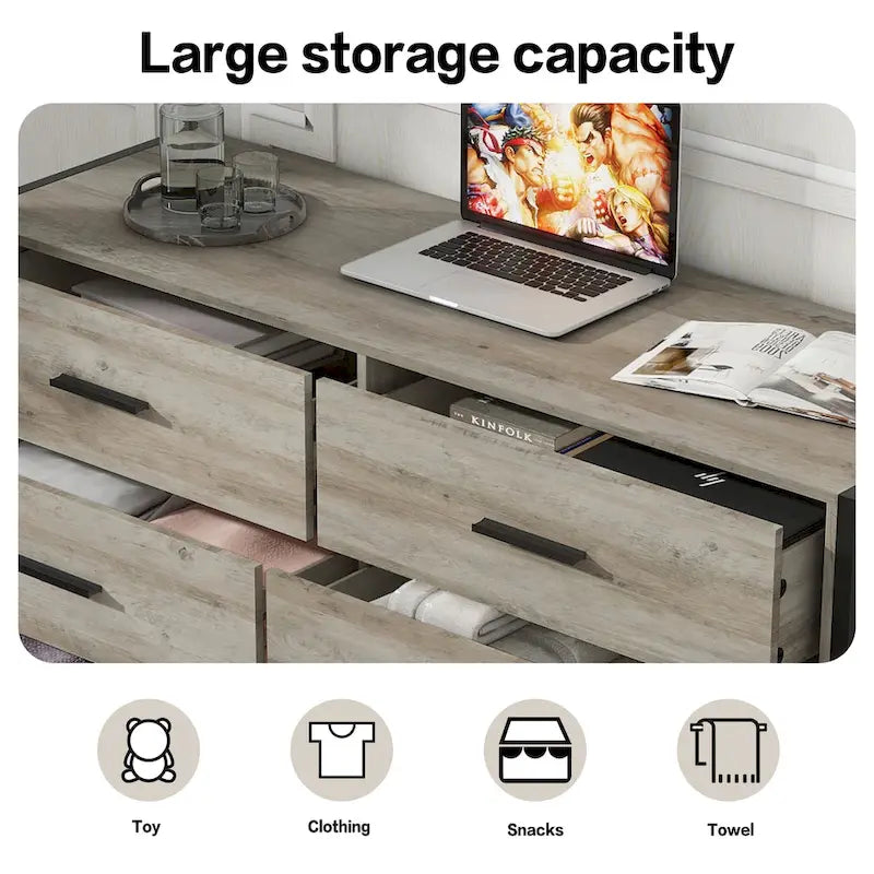 31.5" Barn Door Buffet Cabinet with Wine Rack 2 Drawers Adjustable Shelf Retro Country Style MDF Sideboard for Kitchen Dining Living Room