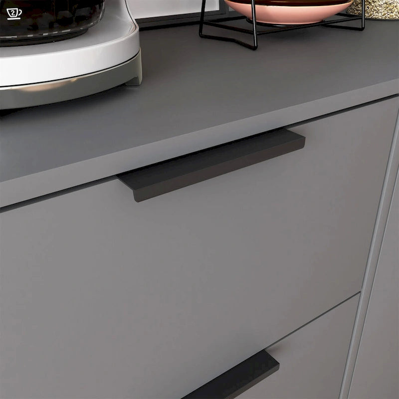 Storage Cabinet with 3 Drawers & Door - 31.5"W x 29.1"H Sideboard with Adjustable Shelf, Solid Wood Legs, 130lbs Capacity