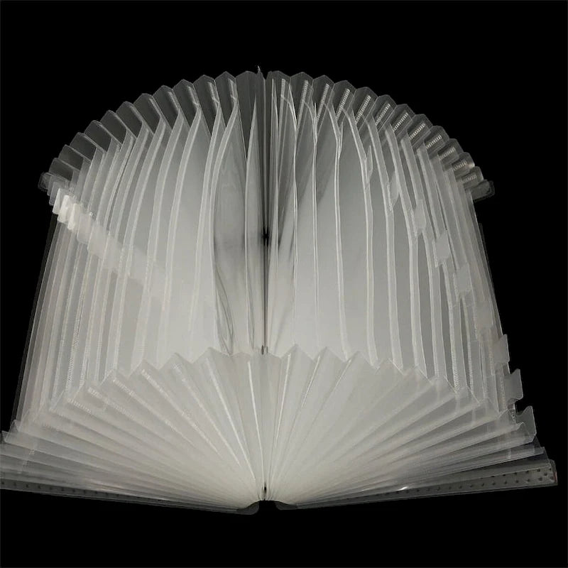 13-Pocket Expanding File Organizer - A4 Size Plastic Document Wallet with Handle, Waterproof 700D Polyester Storage Bag for Office School