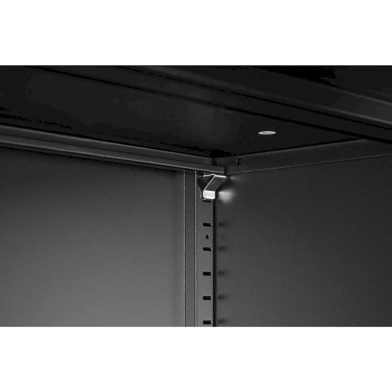 Lockable Steel Storage Cabinet - 2 Doors 2 Adjustable Shelves - 180 lbs Capacity - Wall Mount Garage Office Organizer - Metal