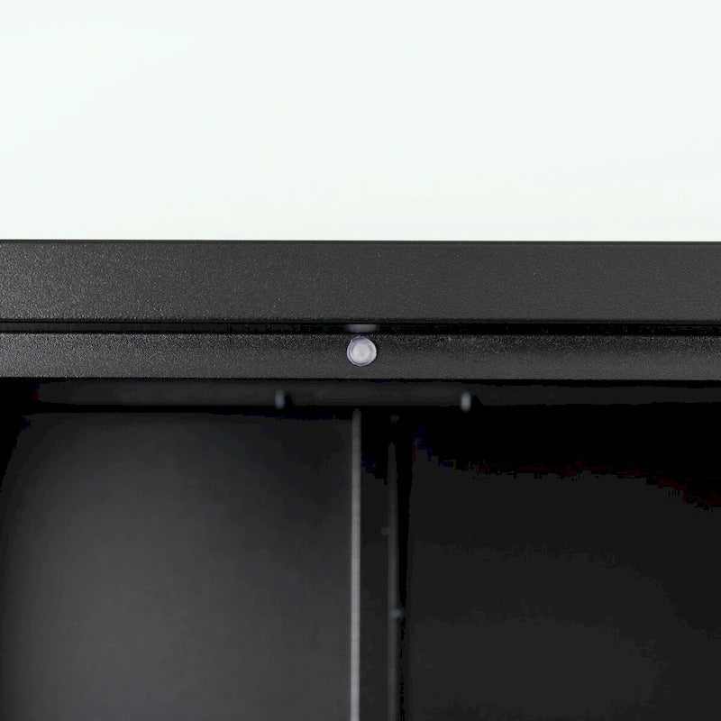 Lockable Steel Storage Cabinet - 2 Doors 2 Adjustable Shelves - 180 lbs Capacity - Wall Mount Garage Office Organizer - Metal