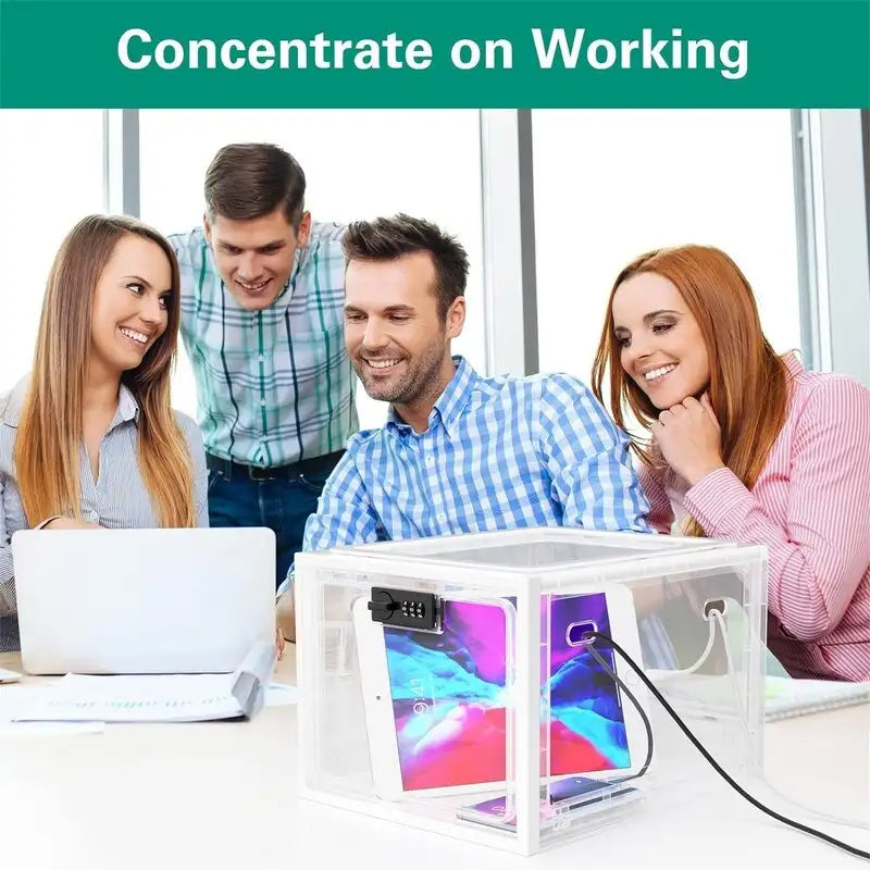 Large Lockable Storage Box 11.9"x9.3"x7.6" with 3-Digit Combination Lock Ventilated Security Container for Medicine Snacks Refrigerator