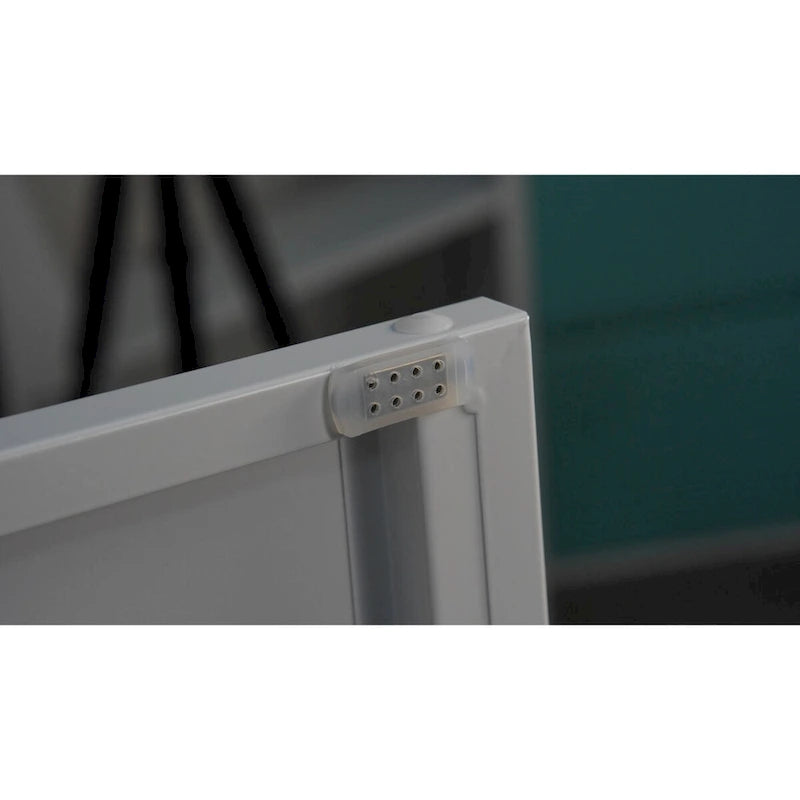 Lockable Metal Storage Cabinet 2 Doors 2 Adjustable Shelves Cold-Rolled Steel 180lb Capacity Anti-Tip