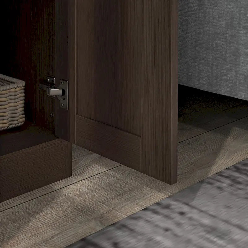 Tall Storage Cabinet 69"H - Soft Close Doors, 3 Adjustable Shelves, Anti-Tip, 110 LBS Capacity, Modern Pantry