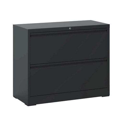 2-Drawer Metal Filing Cabinet with Lock - 220 LBS Capacity, Ball Bearing Slides, Legal/A4/F4 Size, Home Office