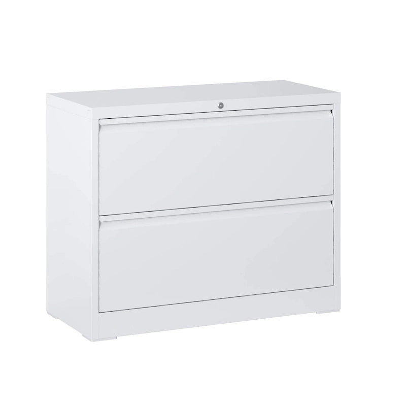2-Drawer Metal Filing Cabinet with Lock - 220 LBS Capacity, Ball Bearing Slides, Legal/A4/F4 Size, Home Office