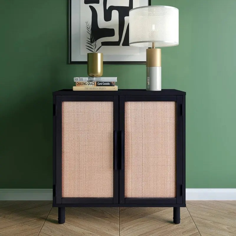 Hopper Studio Delancey Black Brown 2 Door Cabinet