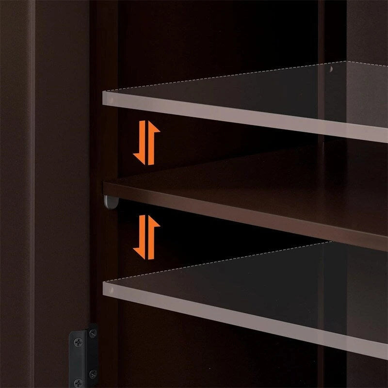 White Bathroom Storage Cabinet 1 Drawer 2 Shelves Adjustable Open Top MDF Magnetic Door 88lb Capacity