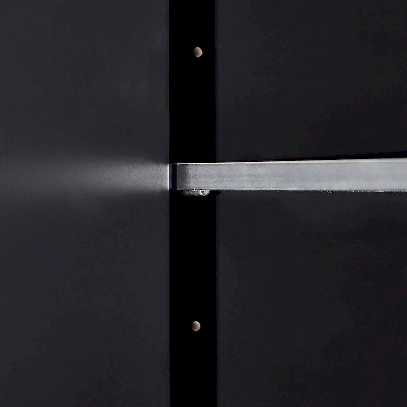 Black Storage Cabinet with 2 Doors & 4 Drawers - MDF Bathroom Office Cabinet with Adjustable Shelves, Waterproof Finish & Anti-Tip