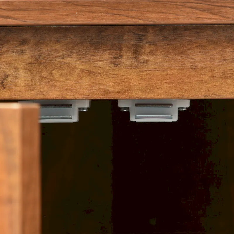 Triangle Corner Storage Cabinet with Adjustable Shelves - Waterproof MDF Bathroom Cabinet with Doors & Brushed Nickel Knobs