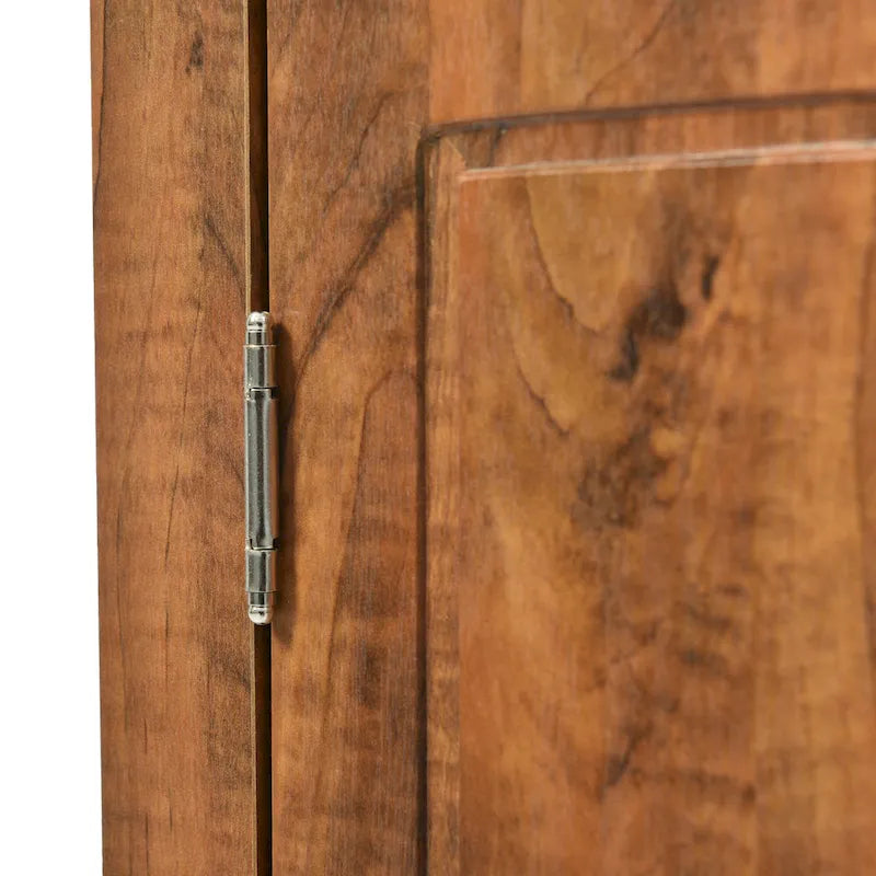 Triangle Corner Storage Cabinet with Adjustable Shelves - Waterproof MDF Bathroom Cabinet with Doors & Brushed Nickel Knobs